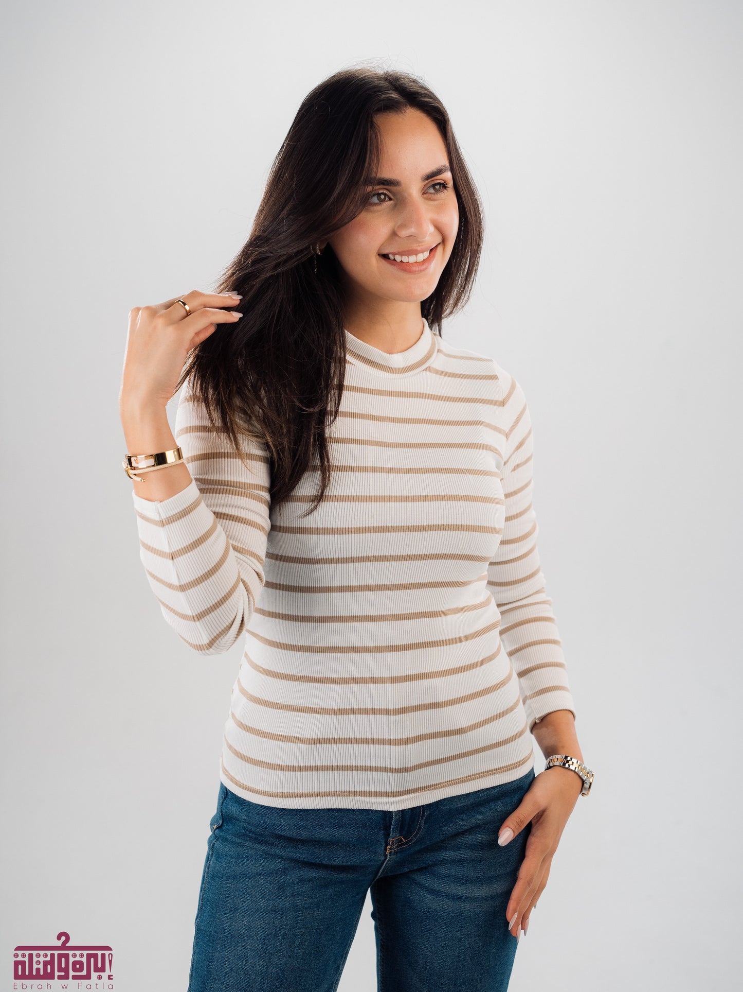 Basic Sleeve - توب بيزك مخطط