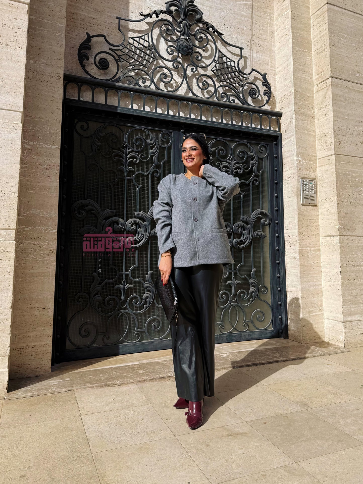 جاكت جوخ - رمادي