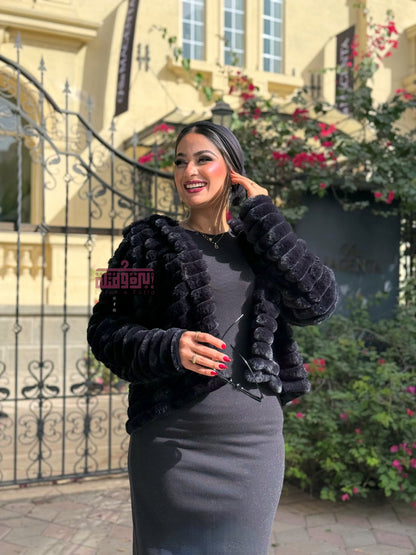 جاكت فرو - اسود