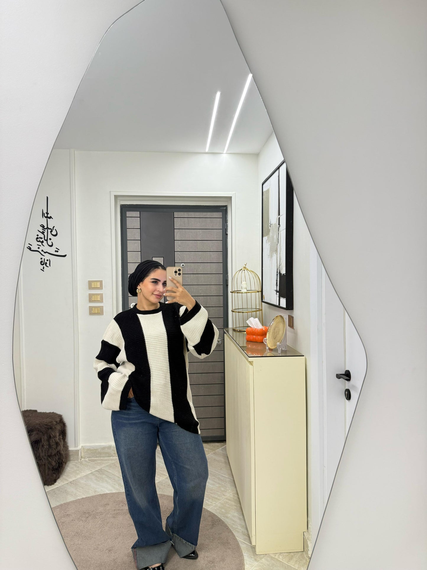 بلوفر صوف مقلم