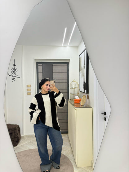 بلوفر صوف مقلم