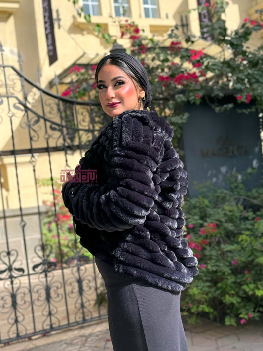 جاكت فرو - اسود