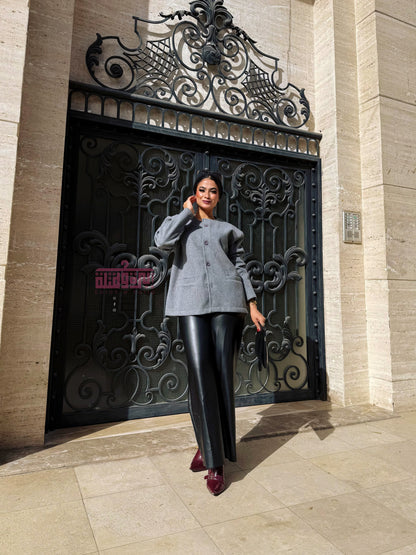 جاكت جوخ - رمادي