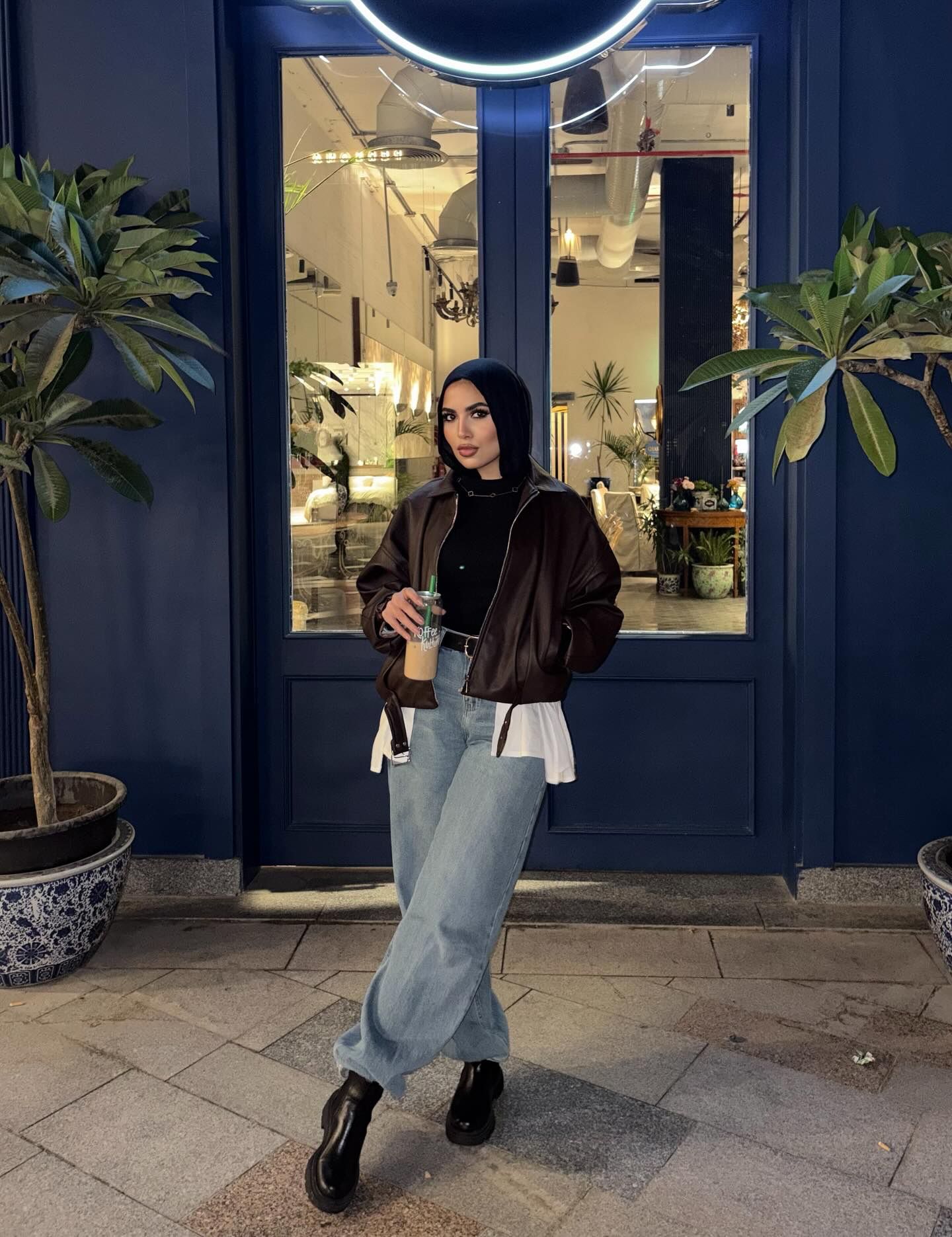 Leather jacket Brown