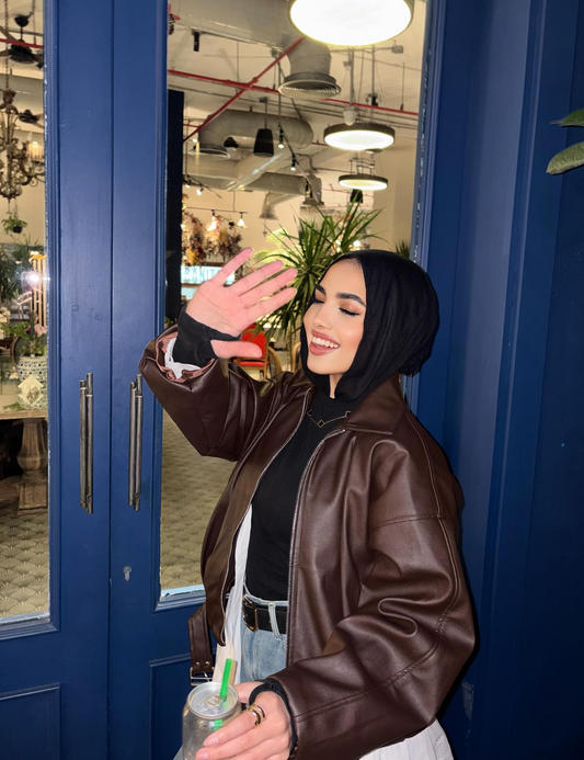 Leather jacket Brown