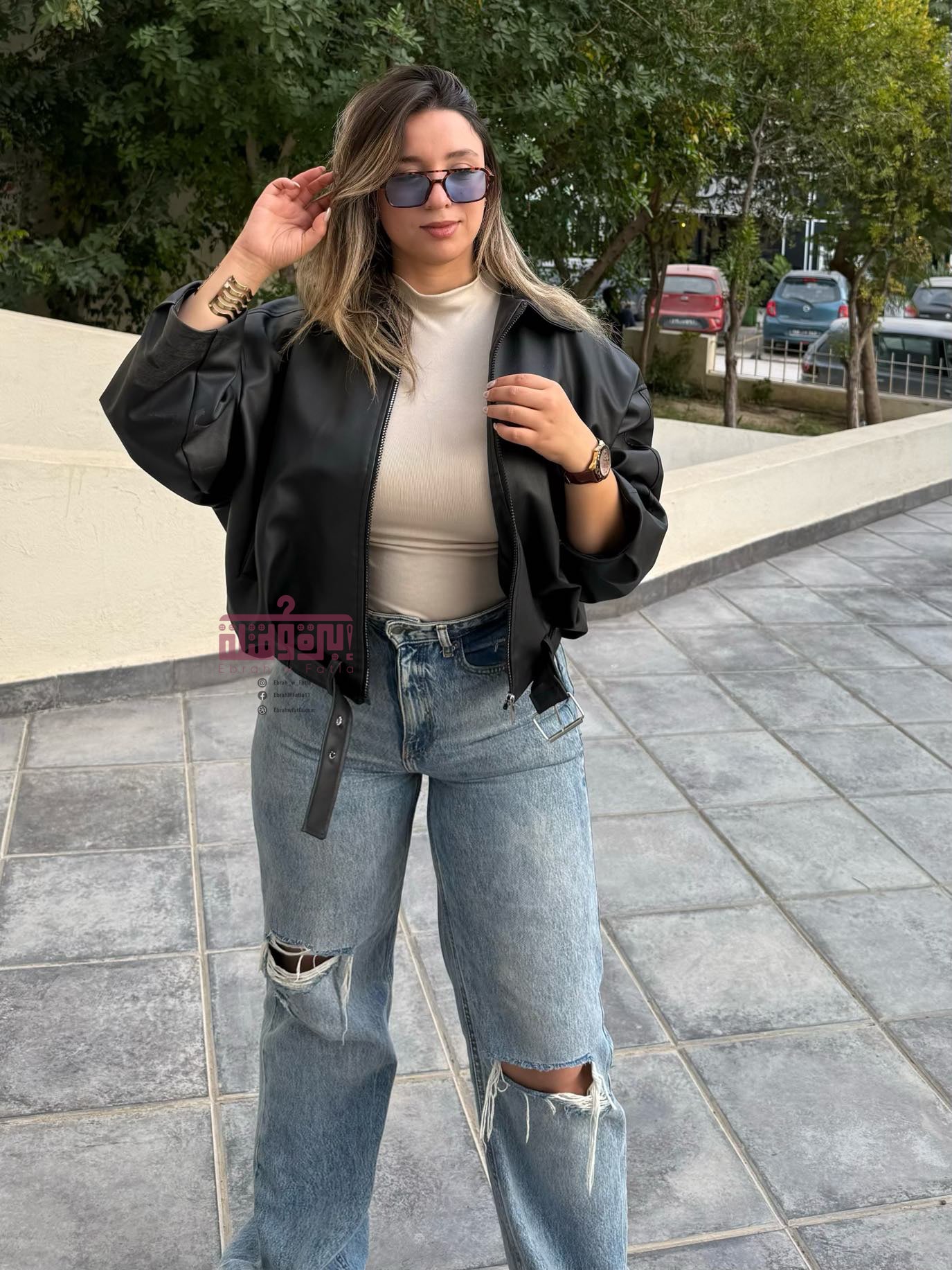 جاكت جلد - leather jacket