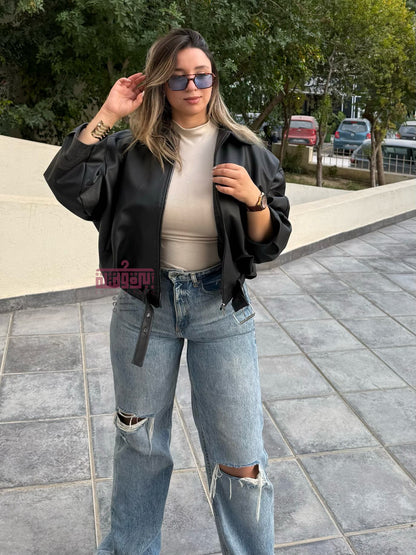 جاكت جلد - leather jacket