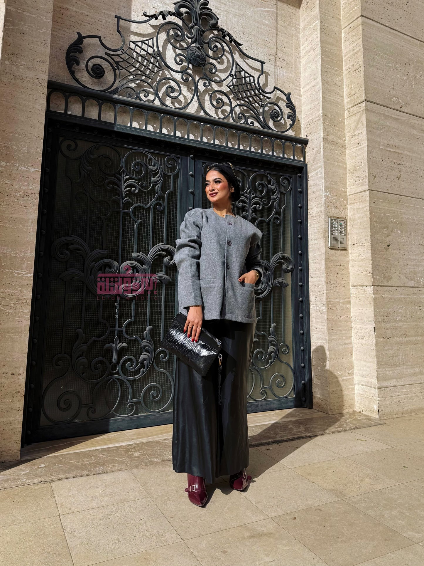 جاكت جوخ - رمادي