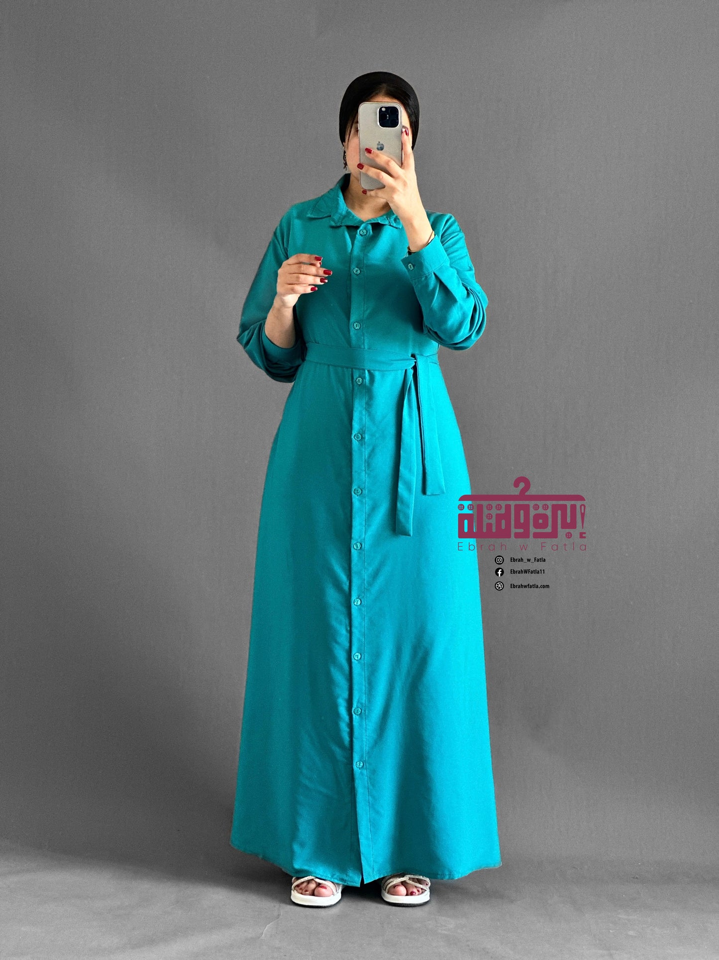 فستان قميص طويل - Chimese dress