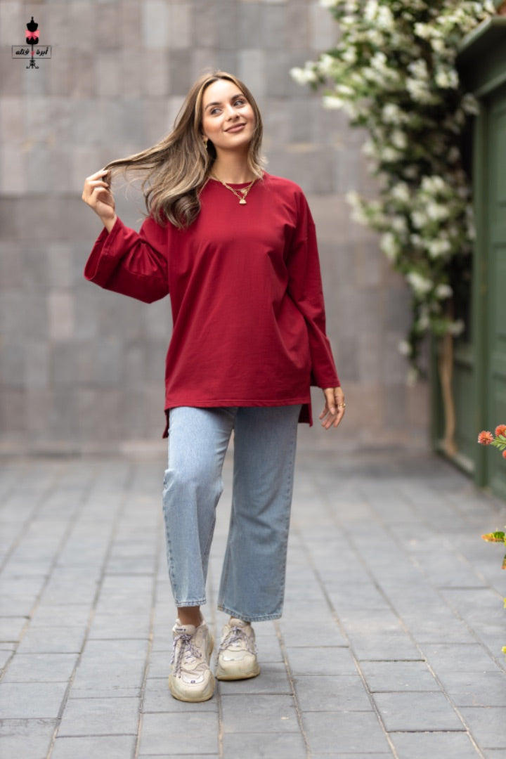 Summer cotton melton t-shirt - تيشرت ميلتون قطن صيفي