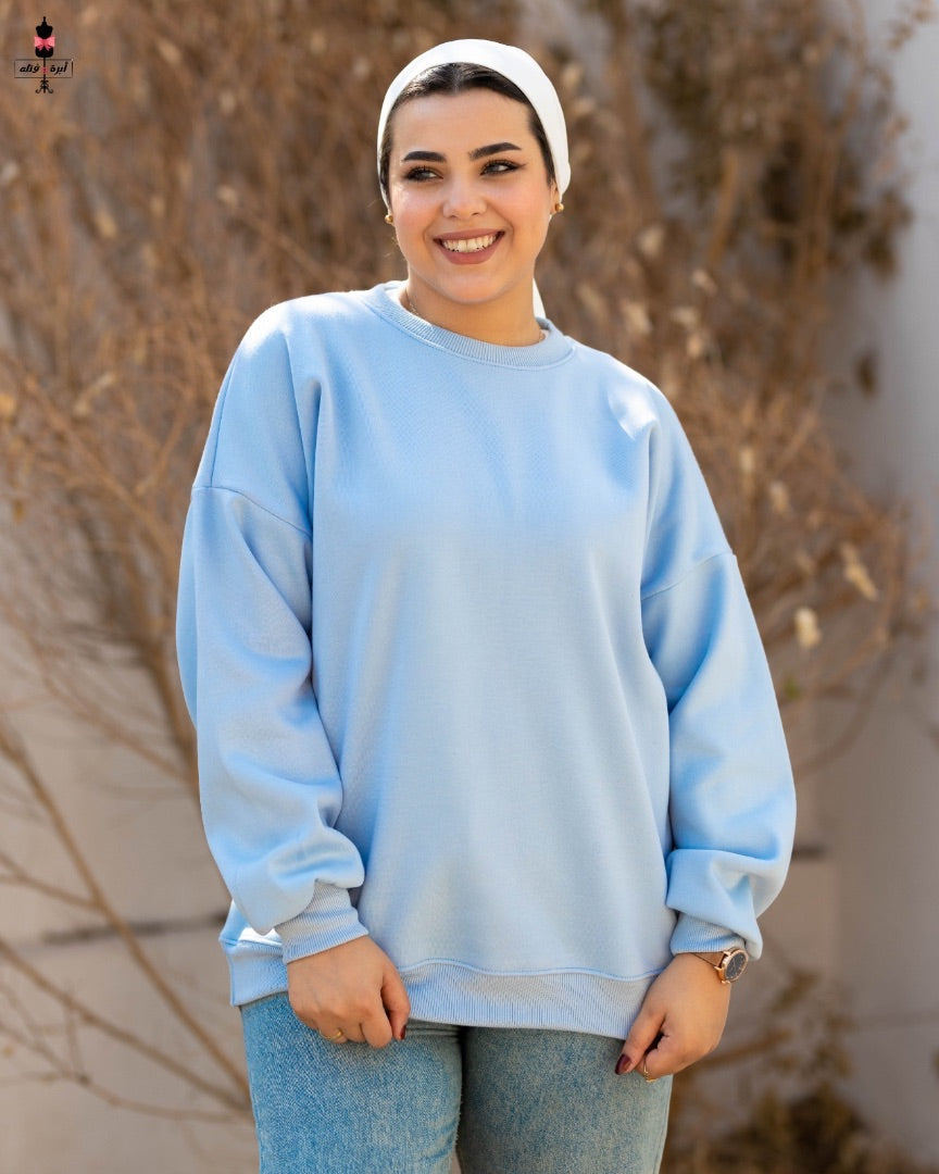 Cotton Melton Sweatshirt - سويتشرت ميلتون قطن شتوي