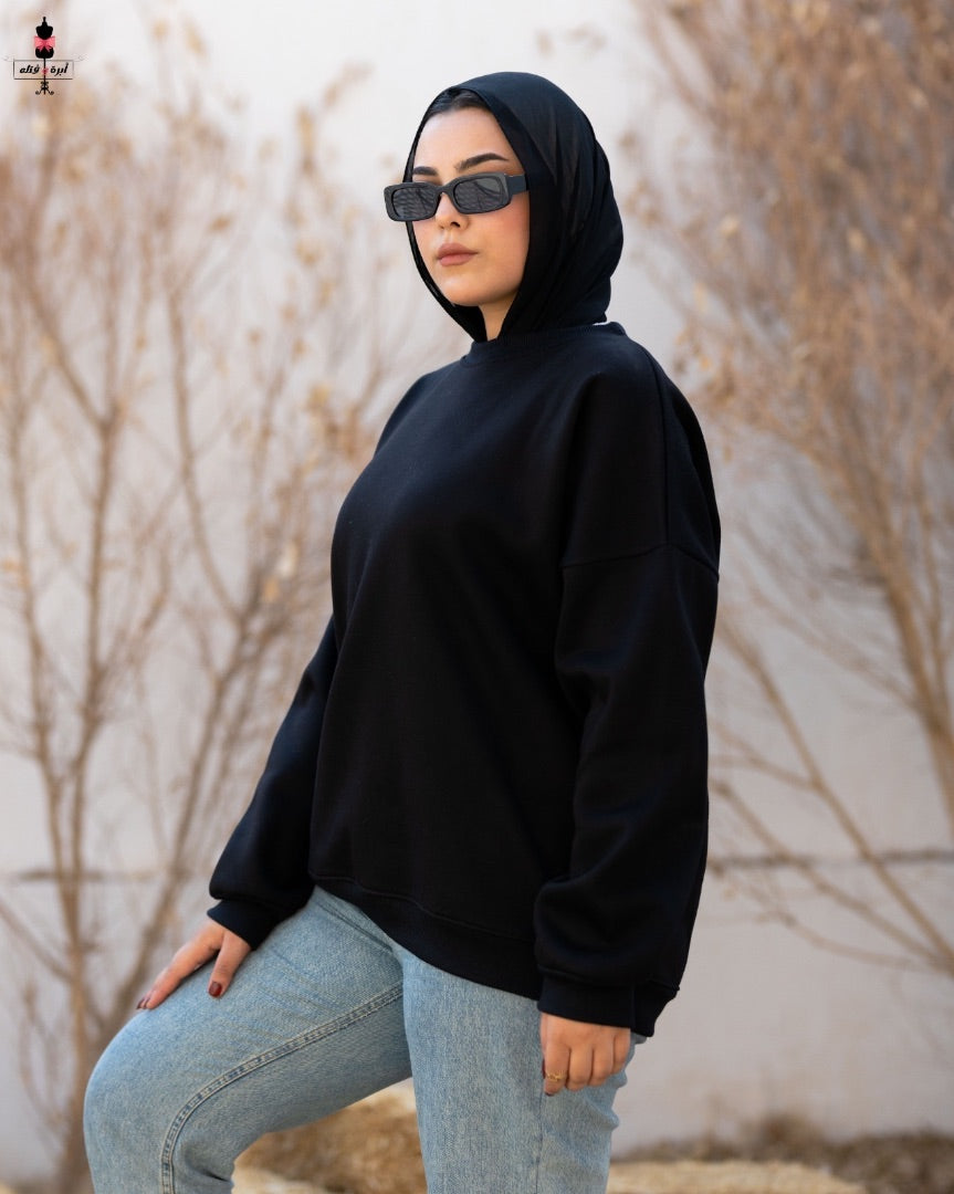 Cotton Melton Sweatshirt - سويتشرت ميلتون قطن شتوي