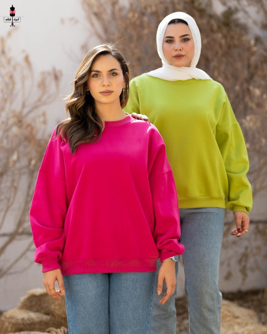 Cotton Melton Sweatshirt - سويتشرت ميلتون قطن شتوي