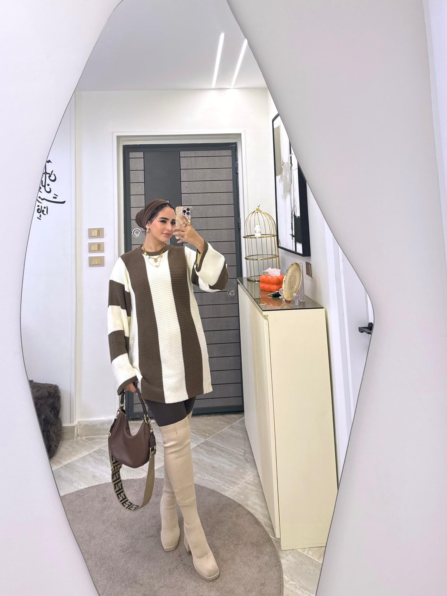 بلوفر صوف مقلم